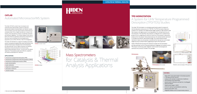 New Hiden Product Catalogue: Catalysis and Thermal Analysis