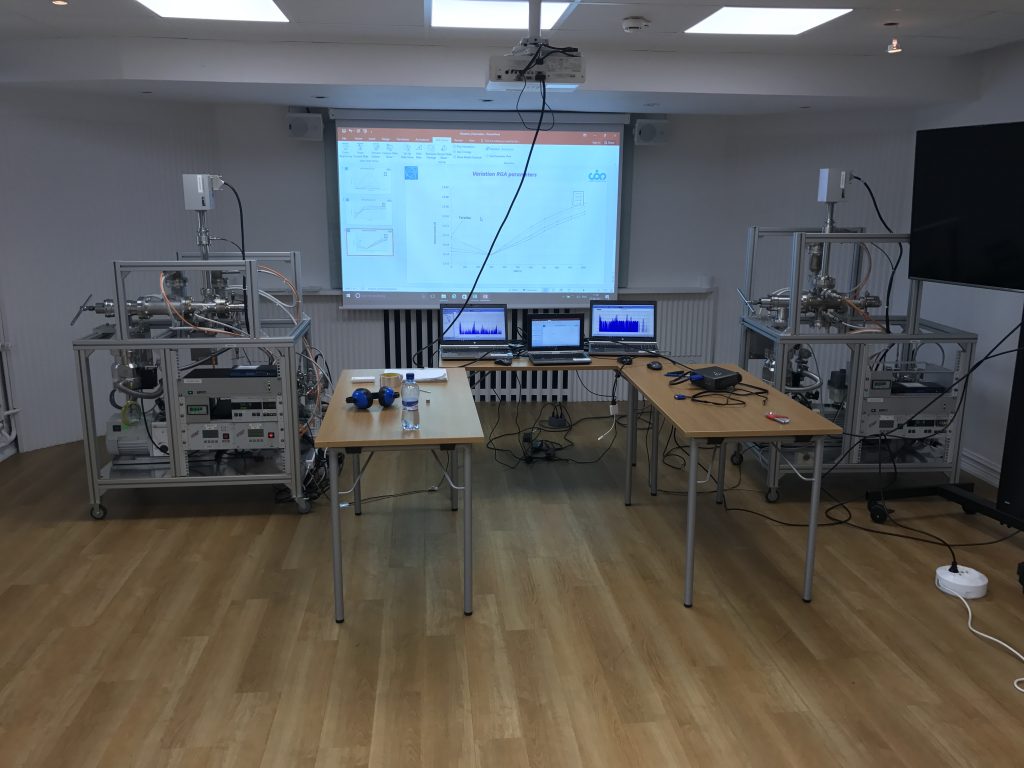 Hiden HAL 101 RC RGAs, set up ready for the first Residual Gas Analysis workshop