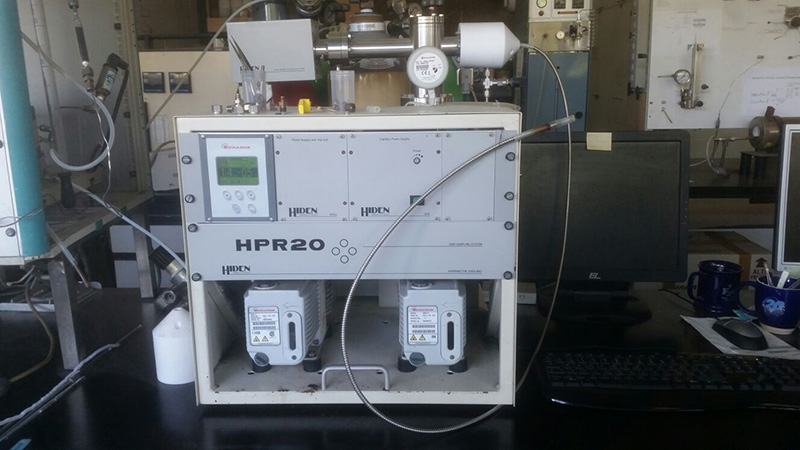 The Hiden HPR-20 EGA in the Lab used for characterisation and testing of catalytic samples